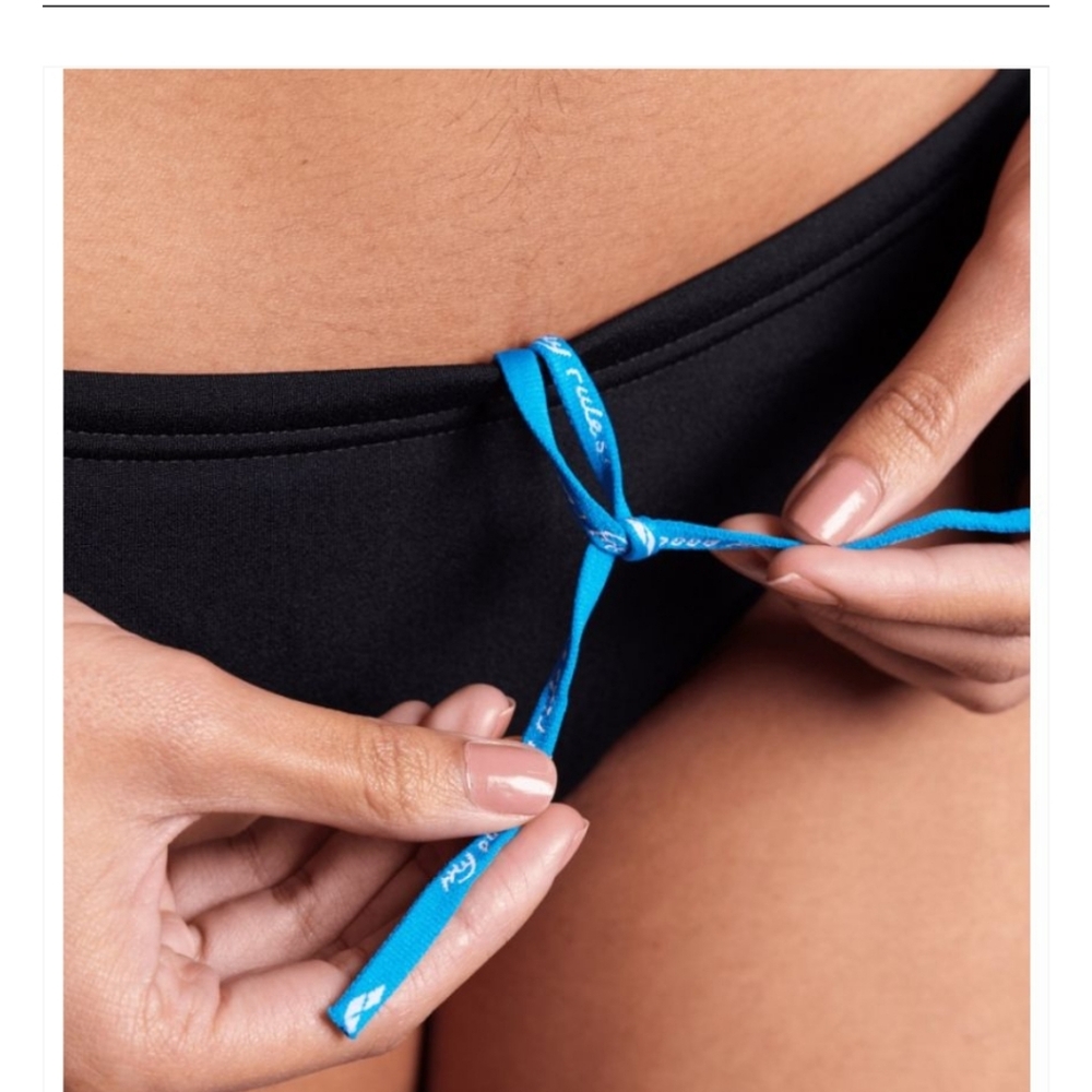 Arena Training Real Brief MaxLife Bikini Bottom Women's Large Black Yellow Star - Picture 6 of 12